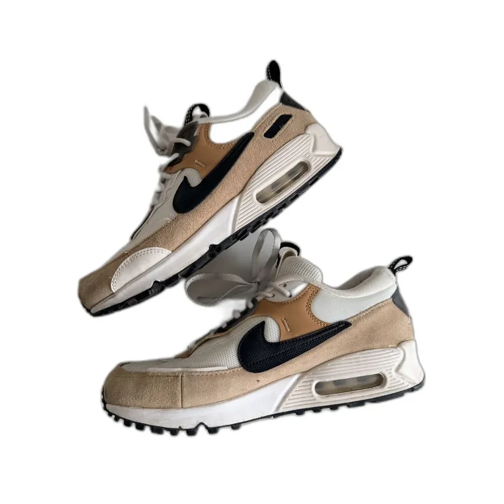 Nike Air Max 90 Futura Phantom Sanddrift Black Sneakers Women's Size 8